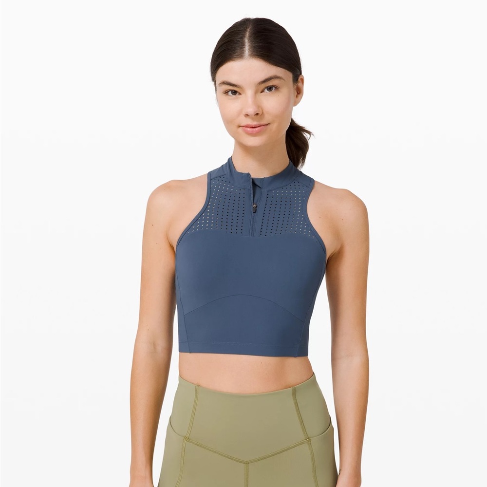 Lululemon Unleash Strength bra in iron blue